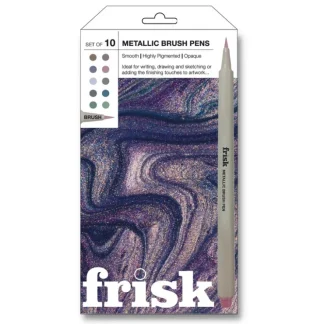 Frisk Metallic Brush Pen Set of 10 - 1mm - Little Painter Art | Exploring the Endless Possibilities of Art^ Cheap