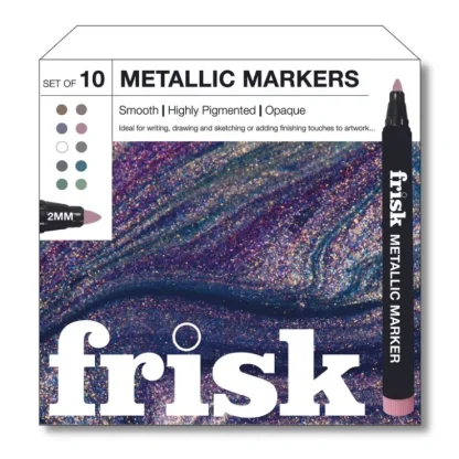 Frisk Metallic Markers Set of 10 - 2mm - Little Painter Art | Exploring the Endless Possibilities of Art^ Clearance