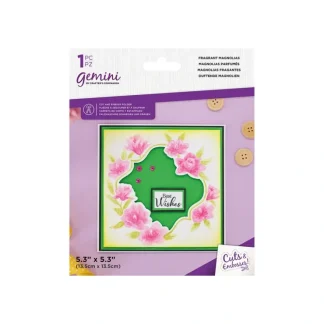 Gemini 5" x 5" Floral Frame Cut and Emboss Folder - Fragrant Magnolias - Little Painter Art | Exploring the Endless Possibilities of Art^ Hot