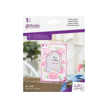 Gemini 4" x 6" Floral Frame Cut and Emboss Folder - Peony Blooms - Little Painter Art | Exploring the Endless Possibilities of Art^ Best Sale