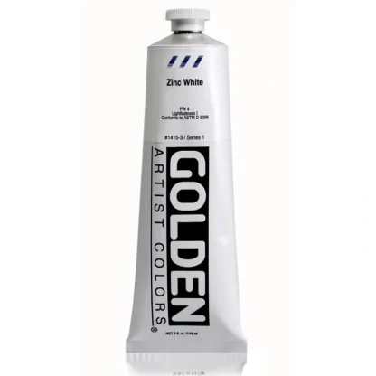 Golden Heavy Body Acrylic Paint 5oz Zinc White - Little Painter Art | Exploring the Endless Possibilities of Art^ New