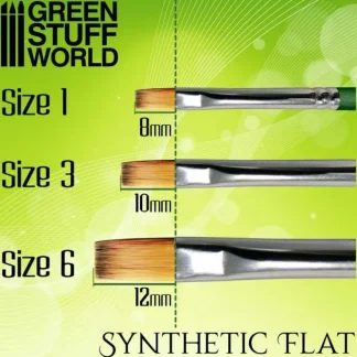 GREEN SERIES Flat Synthetic Brush Size 6 - Little Painter Art | Exploring the Endless Possibilities of Art^ Sale