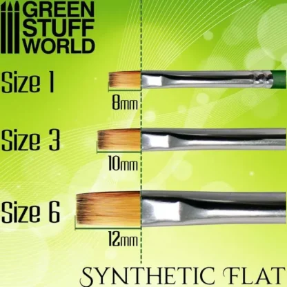 GREEN SERIES Flat Synthetic Brush Size 6 - Little Painter Art | Exploring the Endless Possibilities of Art^ Sale