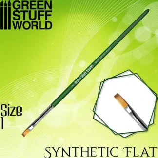 GREEN SERIES Flat Synthetic Brush Size 1 - Little Painter Art | Exploring the Endless Possibilities of Art^ Discount