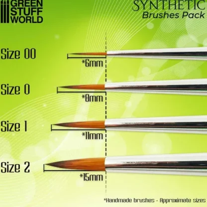 GREEN SERIES Synthetic Brush - Size 00 - Little Painter Art | Exploring the Endless Possibilities of Art^ Shop