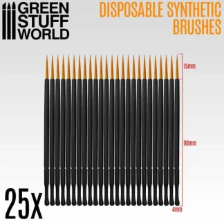 GSW 25x Disposable Synthetic Brushes - Little Painter Art | Exploring the Endless Possibilities of Art^ Shop