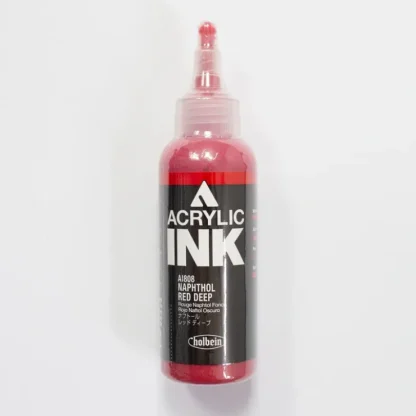 Holbein Acrylic Ink AI808 Naphthol Red Deep B 100ml - Little Painter Art | Exploring the Endless Possibilities of Art^ Fashion