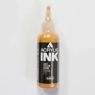 Holbein Acrylic Ink AI843 Yellow Ochre A 100ml - Little Painter Art | Exploring the Endless Possibilities of Art^ Online