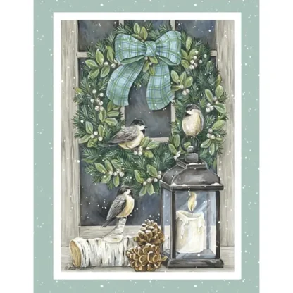 Leanin' Tree Holiday Boxed Cards 12pk Farmhouse Window Sill Chickadees - Little Painter Art | Exploring the Endless Possibilities of Art^ Best