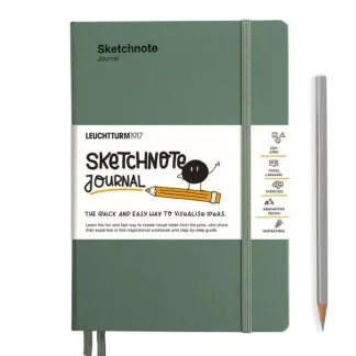 Leuchtturm1917 A5 Medium Sketchnote Journal - Olive - Little Painter Art | Exploring the Endless Possibilities of Art^ Sale