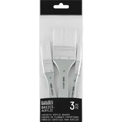 Liquitex Basics Synthetic Acrylic Brushes - Pack of 3 - Little Painter Art | Exploring the Endless Possibilities of Art^ Best Sale