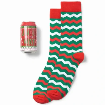 Little Blue House Men's Beer Can Socks - Jingle All The Way - Little Painter Art | Exploring the Endless Possibilities of Art^ Sale